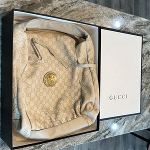 Gucci Gussissima Cream Shoulder Bag